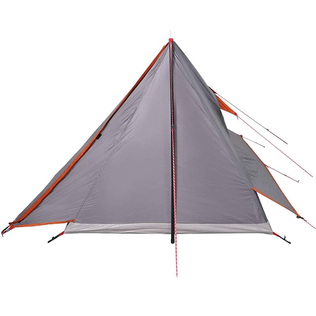 Tente VidaXL 2 personnes imperméable gris et orange 6/7