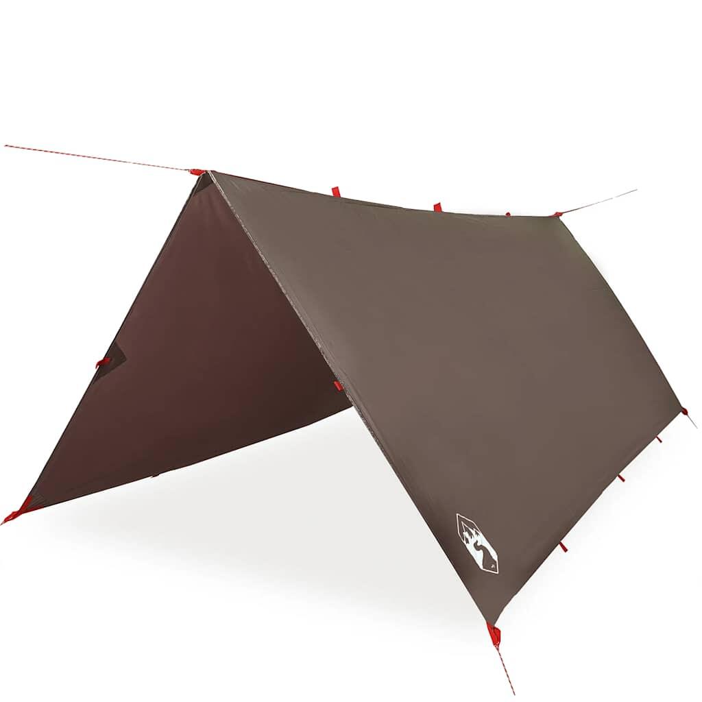 Tendalino da campeggio impermeabile VidaXL 406x306 cm marrone. 2/7
