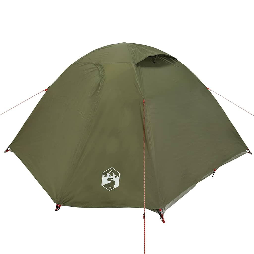 Tenda a cupola VidaXL per 4 persone impermeabile verde oliva 5/7