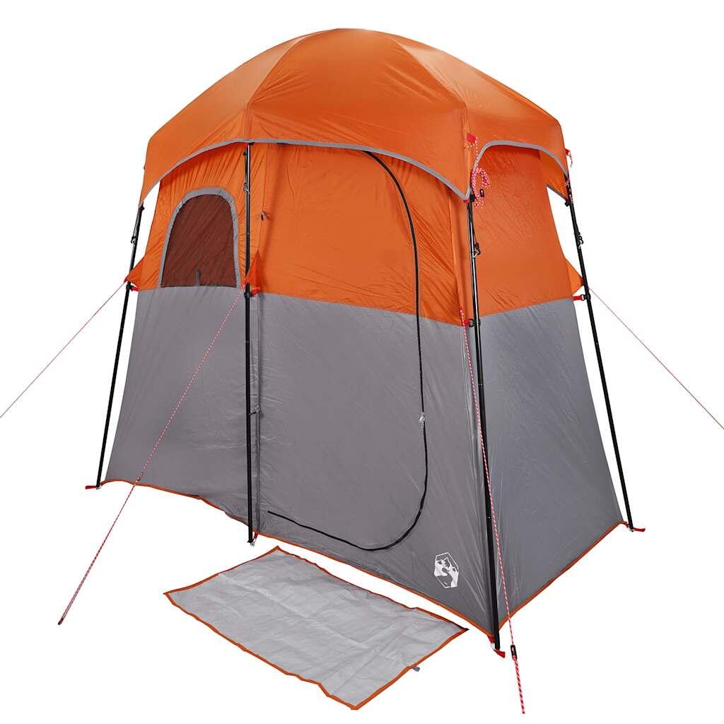 VidaXL tenda doccia impermeabile 2 persone grigio e arancione 5/7