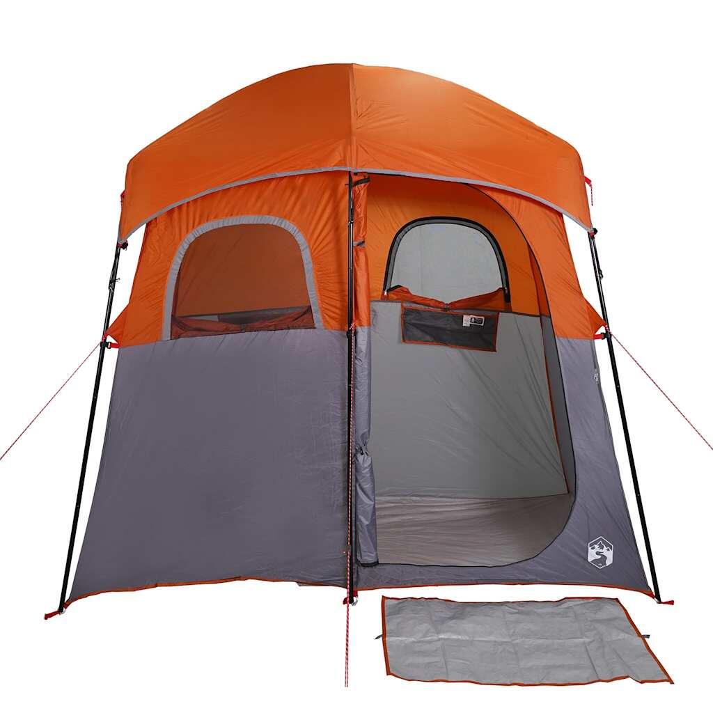 VidaXL tenda doccia impermeabile 2 persone grigio e arancione 6/7