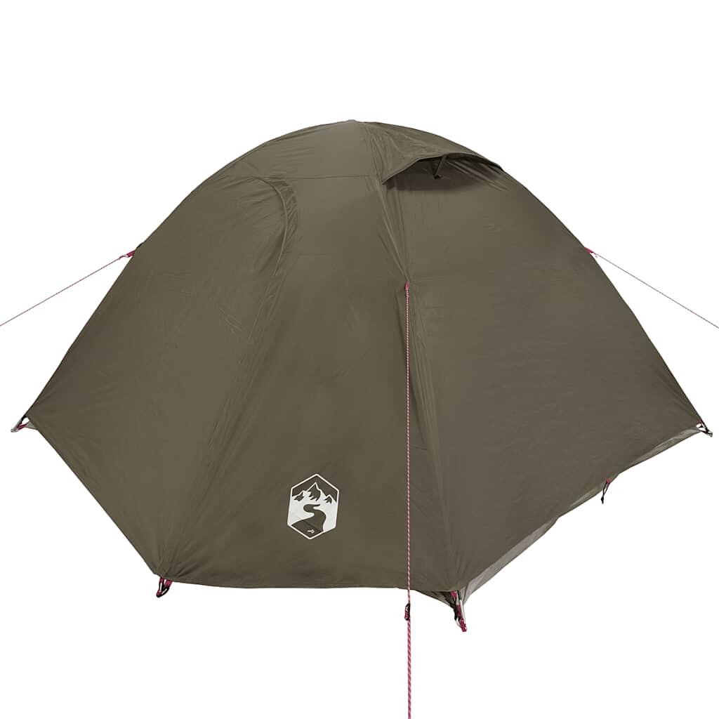 VidaXL tenda a cupola impermeabile 4 persone marrone 5/7