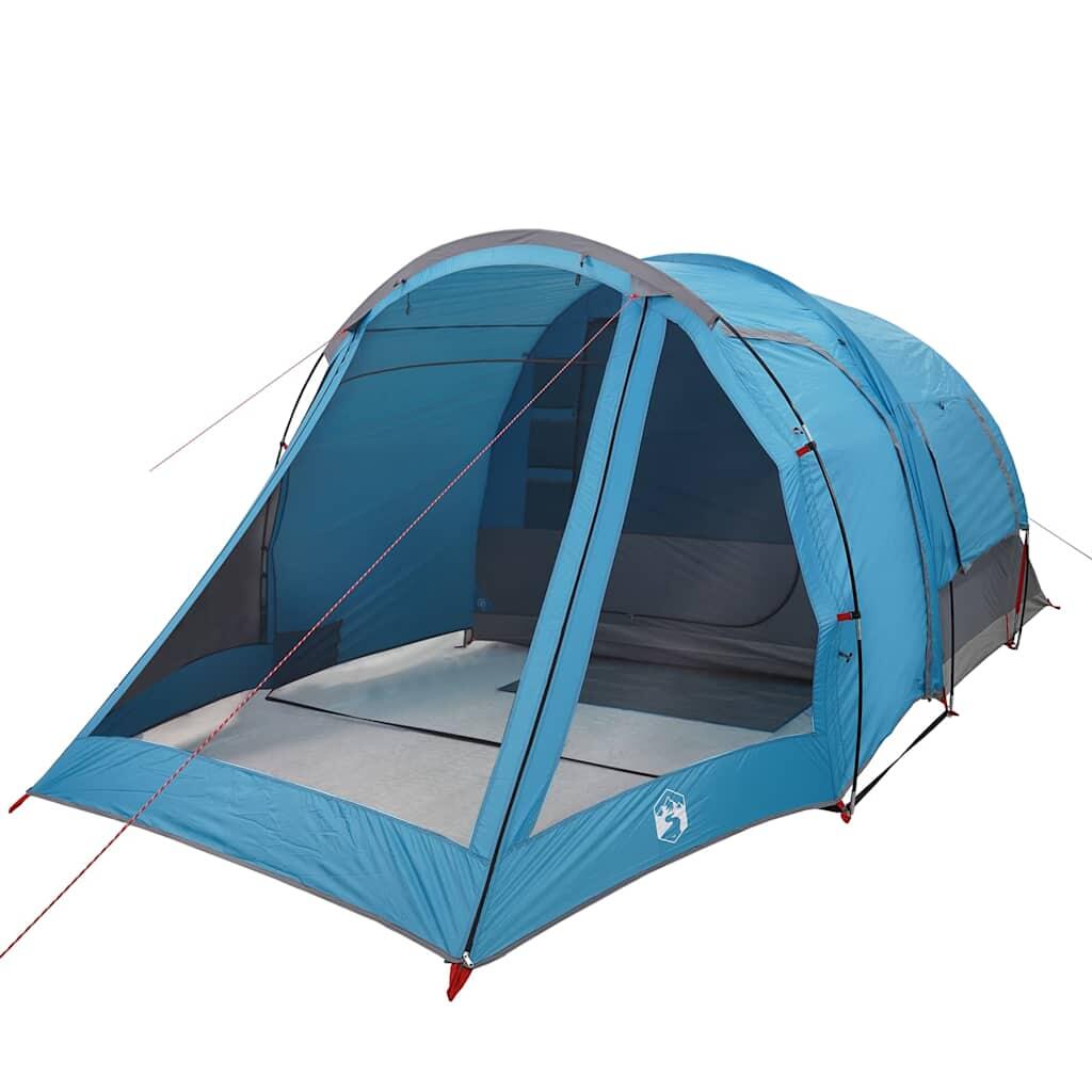 Tienda de túnel Vidaxl 4 personas impermeable azul 5/7