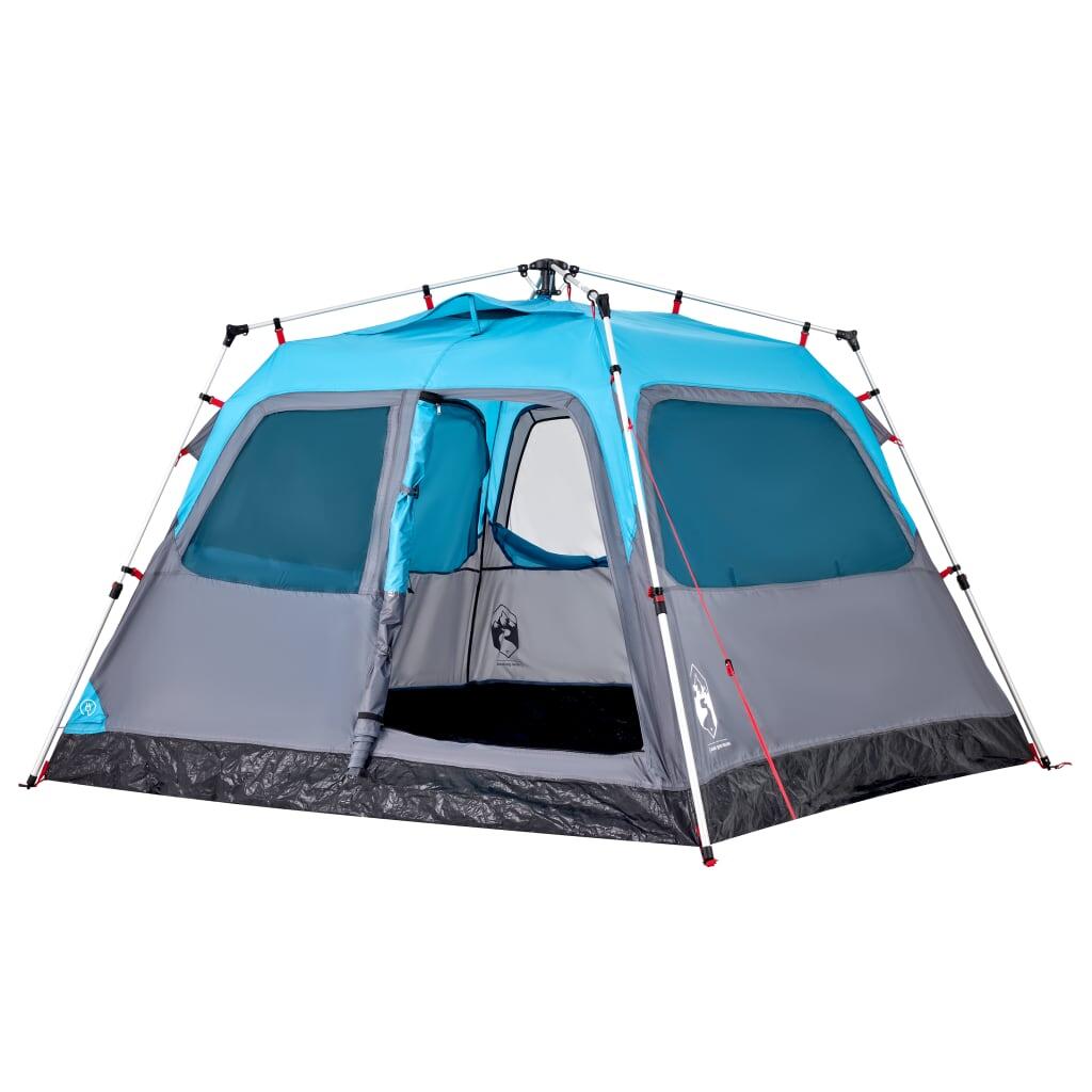 Tente dôme VidaXL 4 personnes ouverture rapide bleu 5/7
