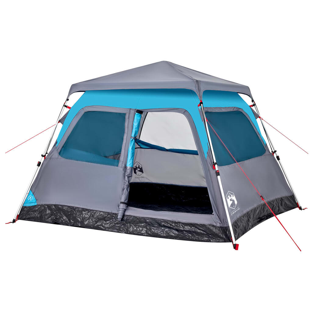 Tente dôme VidaXL 4 personnes ouverture rapide bleu 4/7