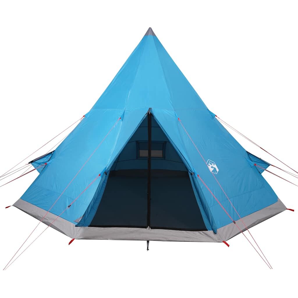 Tente de camping vidaXL Tipi 4 personnes bleue 5/7