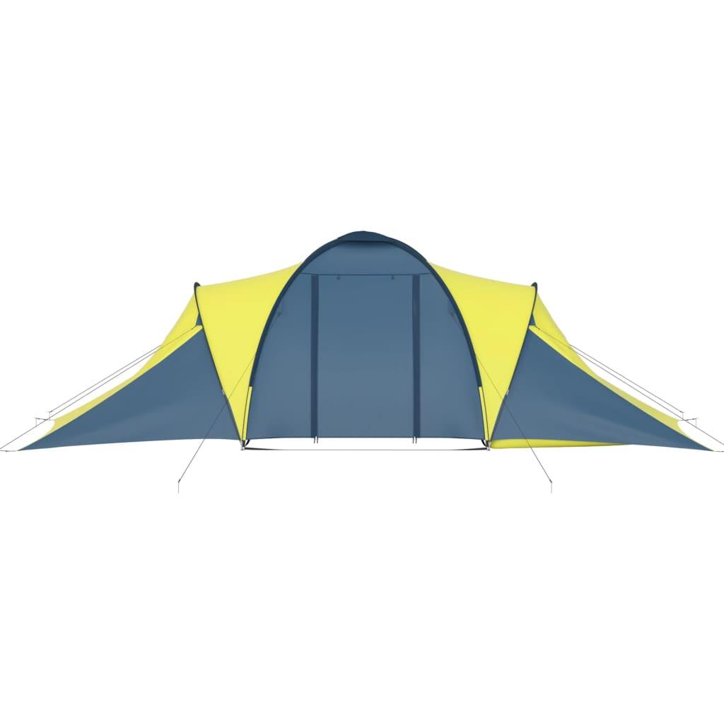 Tente Vidaxl 6 Personnes en Bleu et Jaune pour Vos Vacances de Camping 4/7