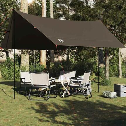 Canopée de camping étanche 462x306 cm en brun