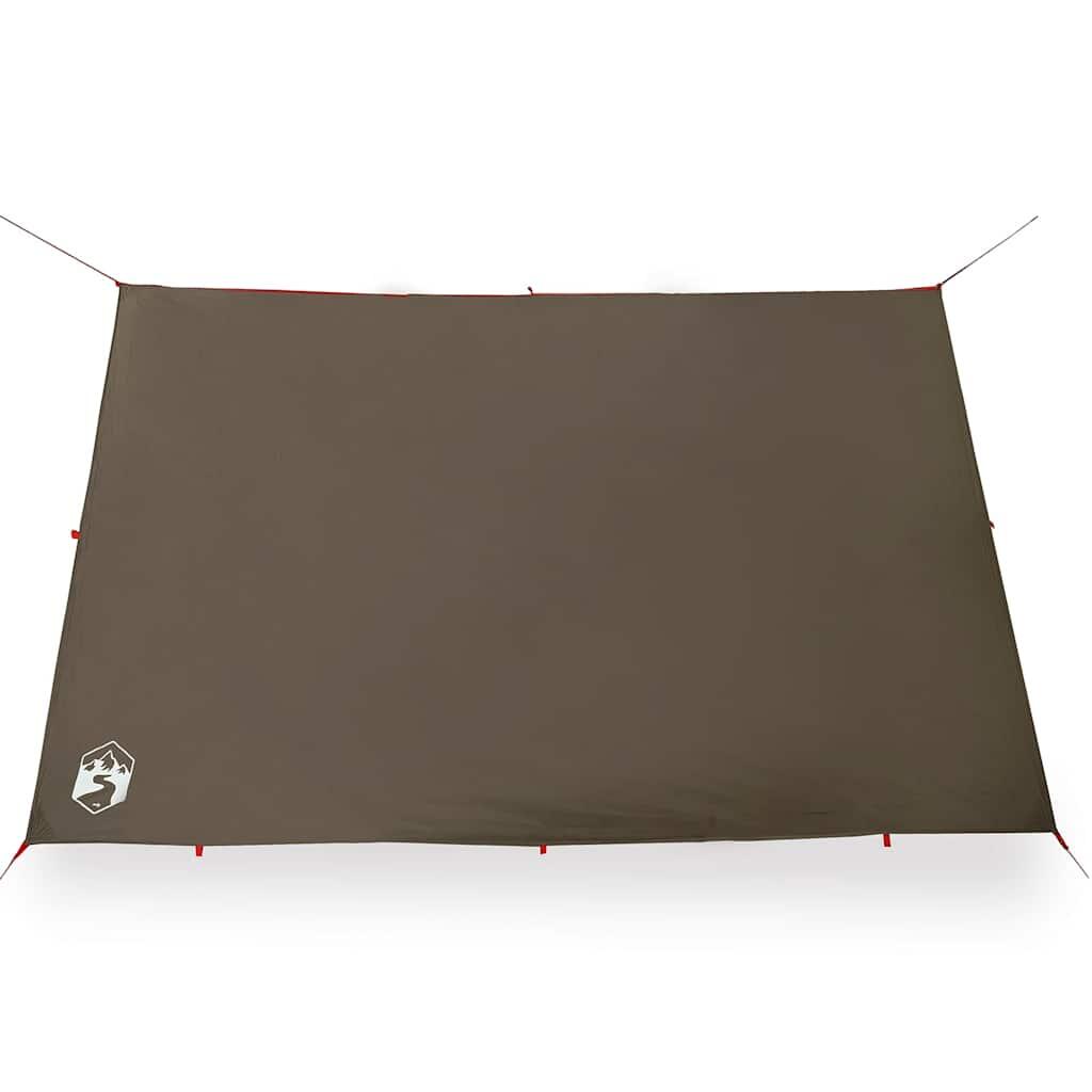 VidaXL Tendalino da Campeggio Impermeabile 306x306 cm Marrone. 5/7