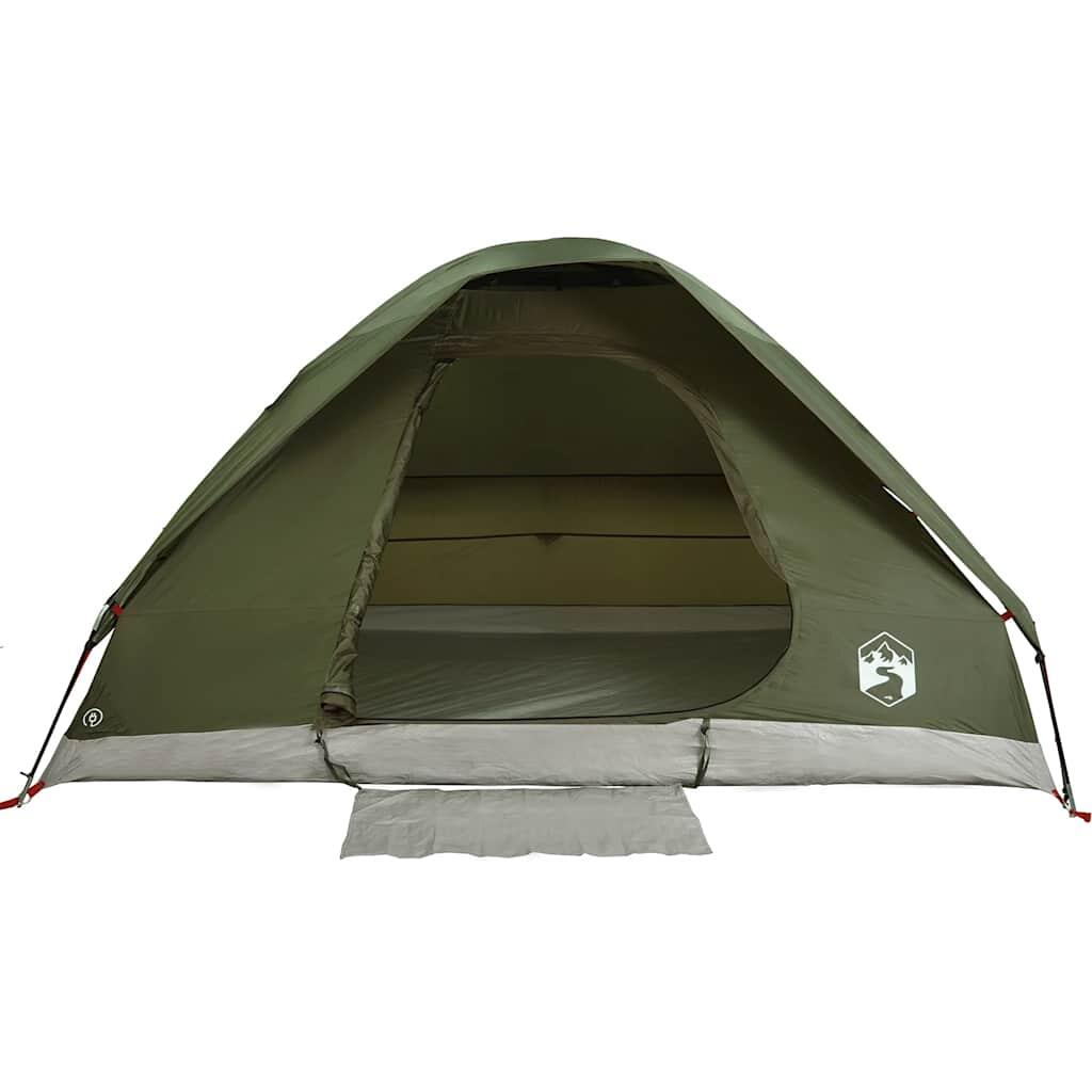 Tenda a cupola VidaXL per 4 persone impermeabile verde oliva 6/7