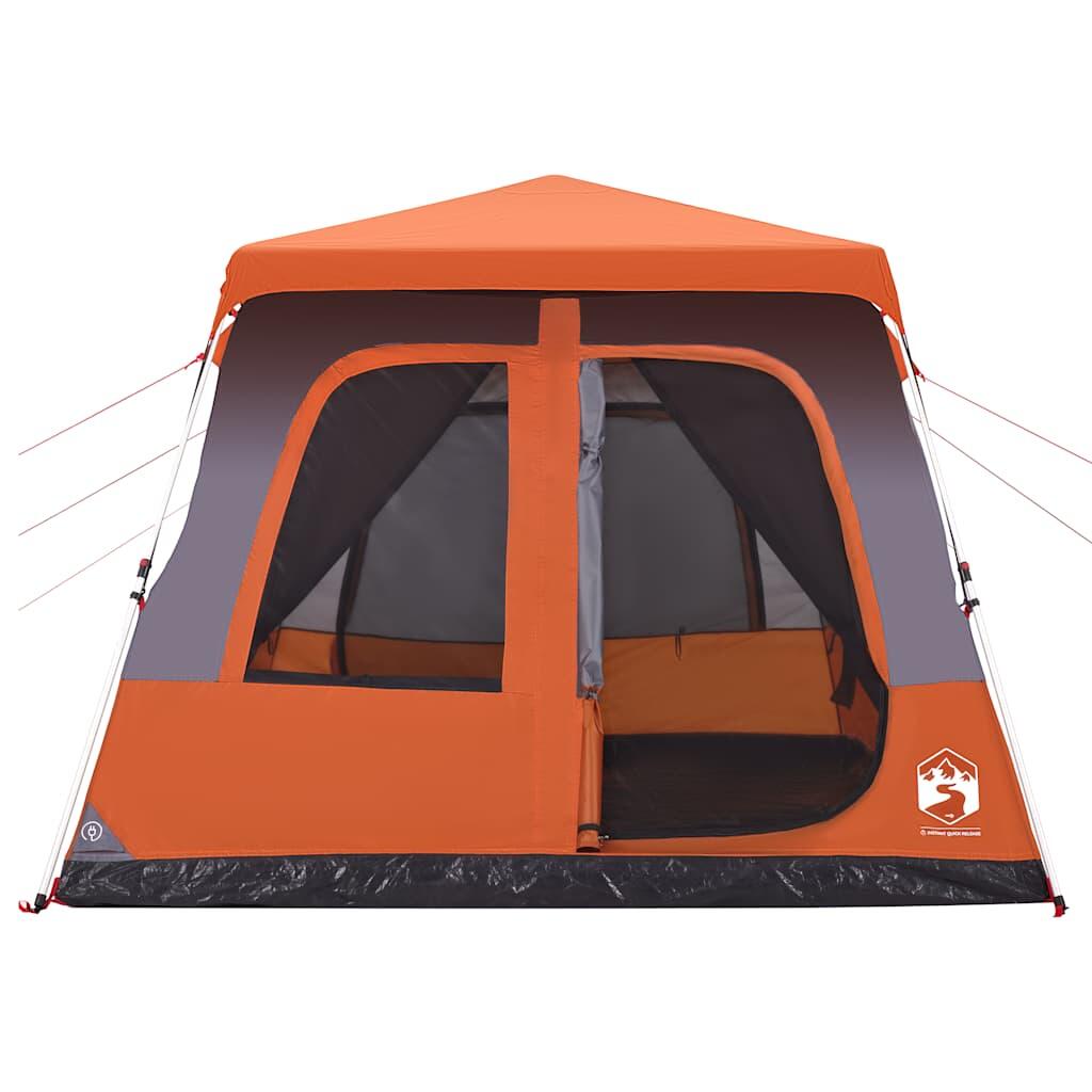 Tente Dome Vidaxl 8 Personnes - Montage Rapide en Gris et Orange 6/7