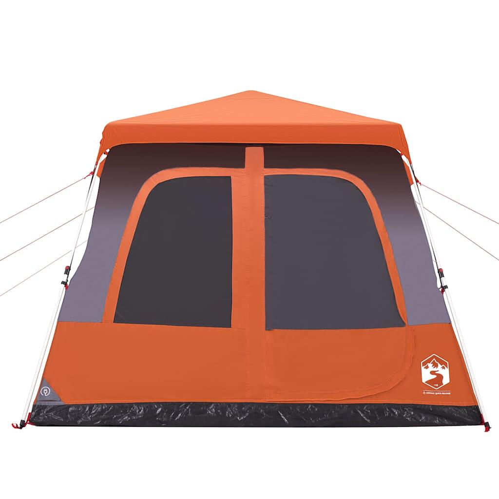 Tente Dome Vidaxl 8 Personnes - Montage Rapide en Gris et Orange 5/7