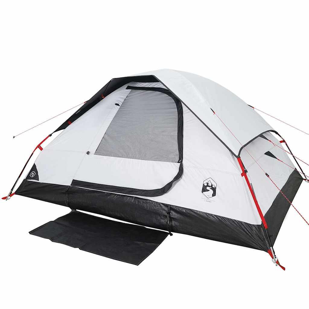 Tente dôme VidaXL 6 personnes imperméable blanc avec tissu occultant 4/7