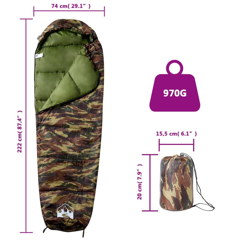 Vidaxl Sac de Couchage Mummy pour Adultes - 3 Saisons Camping 5/6