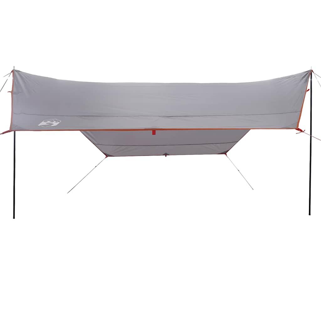 Vidaxl Auvent de Camping Imperméable 430x380x210 cm Gris et Orange 5/7
