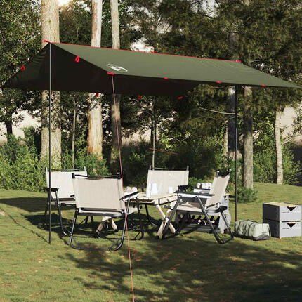 Wasserdichter Camping-Baldachin 366x306 cm in Olivengrün