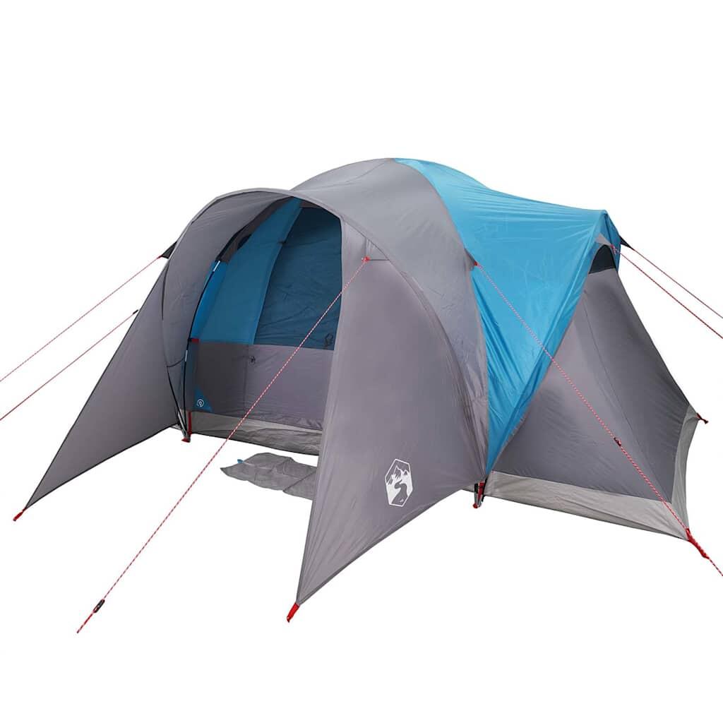 VidaXL Tenda a cupola 6 persone impermeabile blu 5/7