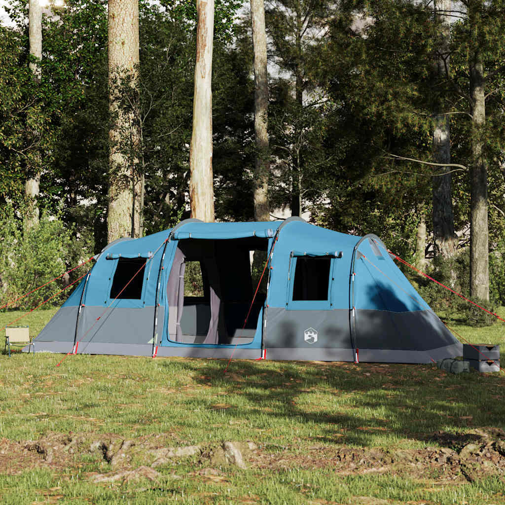 Tente tunnel VidaXL 6 personnes imperméable bleue 4/7