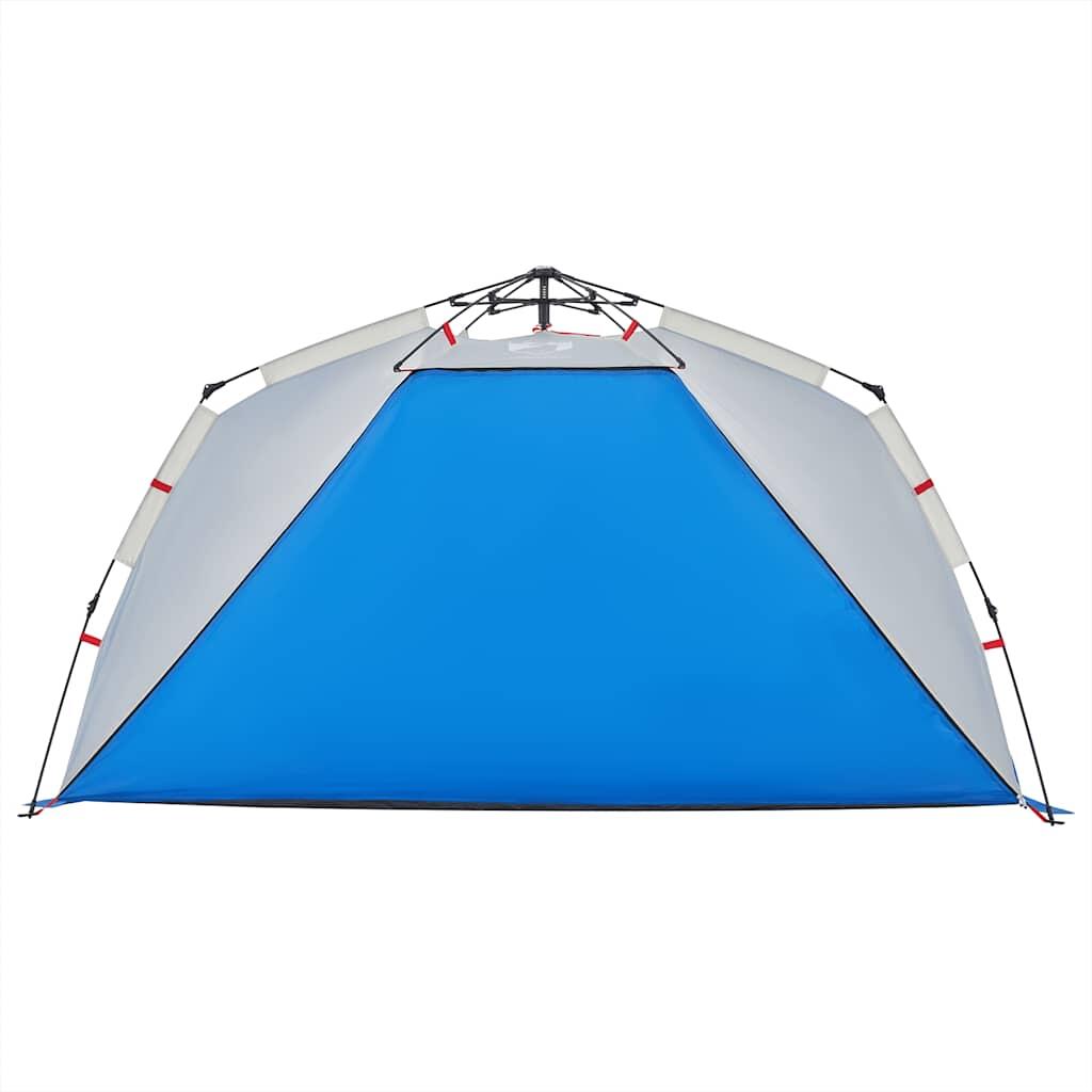 VidaXL Tente de plage 3 personnes imperméable montage rapide azur bleu 6/7