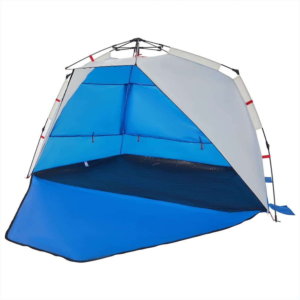 VidaXL Tente de plage 3 personnes imperméable montage rapide azur bleu 4/7