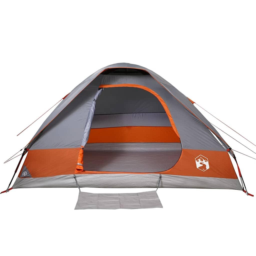 Vidaxl Tienda Domo para 2 Personas - Impermeable Gris y Naranja 6/7