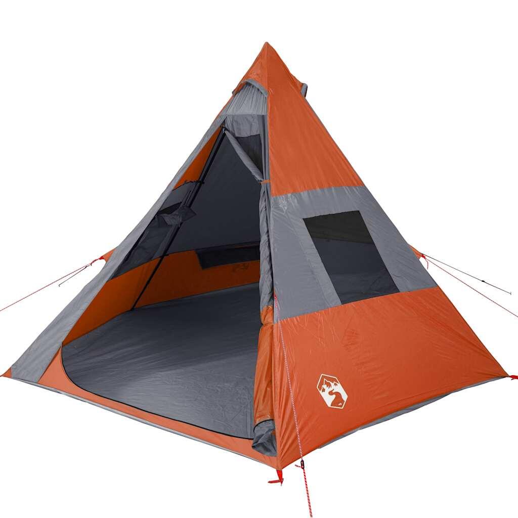 Vidaxl Tente Tipi 7 Personnes Imperméable en Orange 4/7