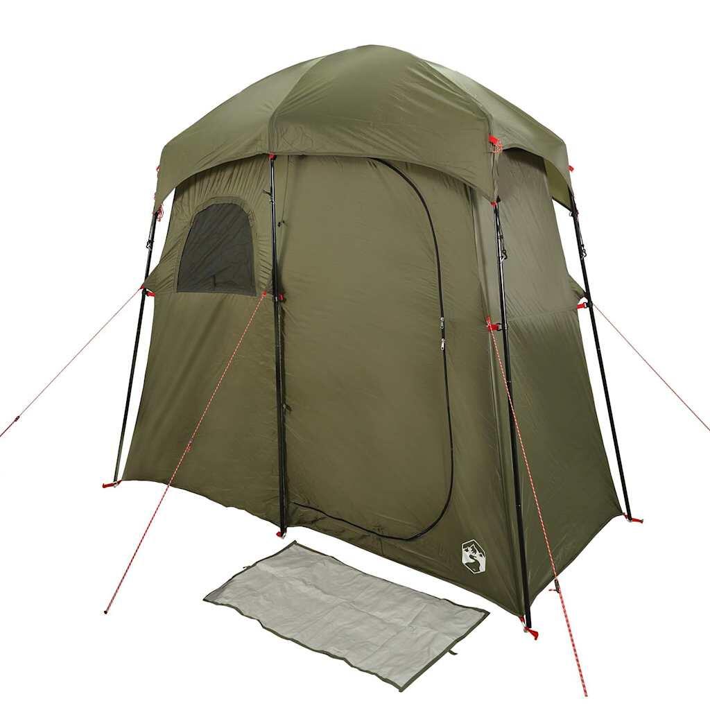 VidaXL tenda doccia 2 persone impermeabile verde oliva 5/7