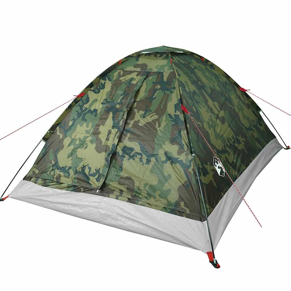VidaXL Tenda a Cupola 4 Persone Impermeabile Camouflage. 5/7