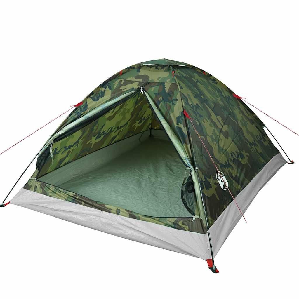 VidaXL Tenda a Cupola 4 Persone Impermeabile Camouflage. 4/7