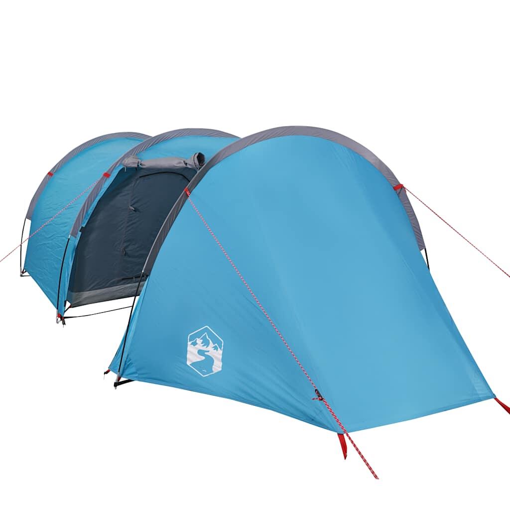 Tente Tunnel 4 Personnes Étanche - Vidaxl Bleu 4/7