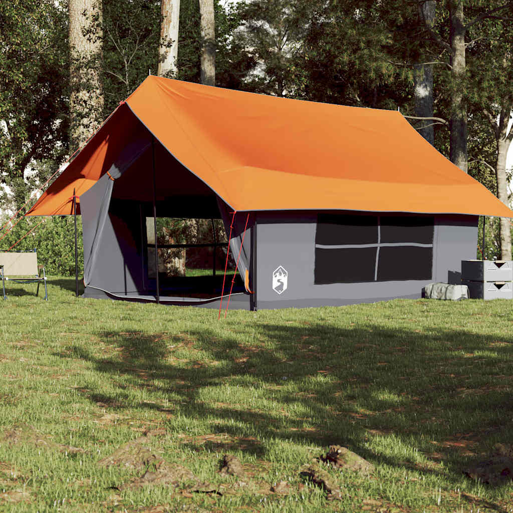 Vidaxl Tienda de 5 Personas Impermeable en Gris y Naranja 4/7