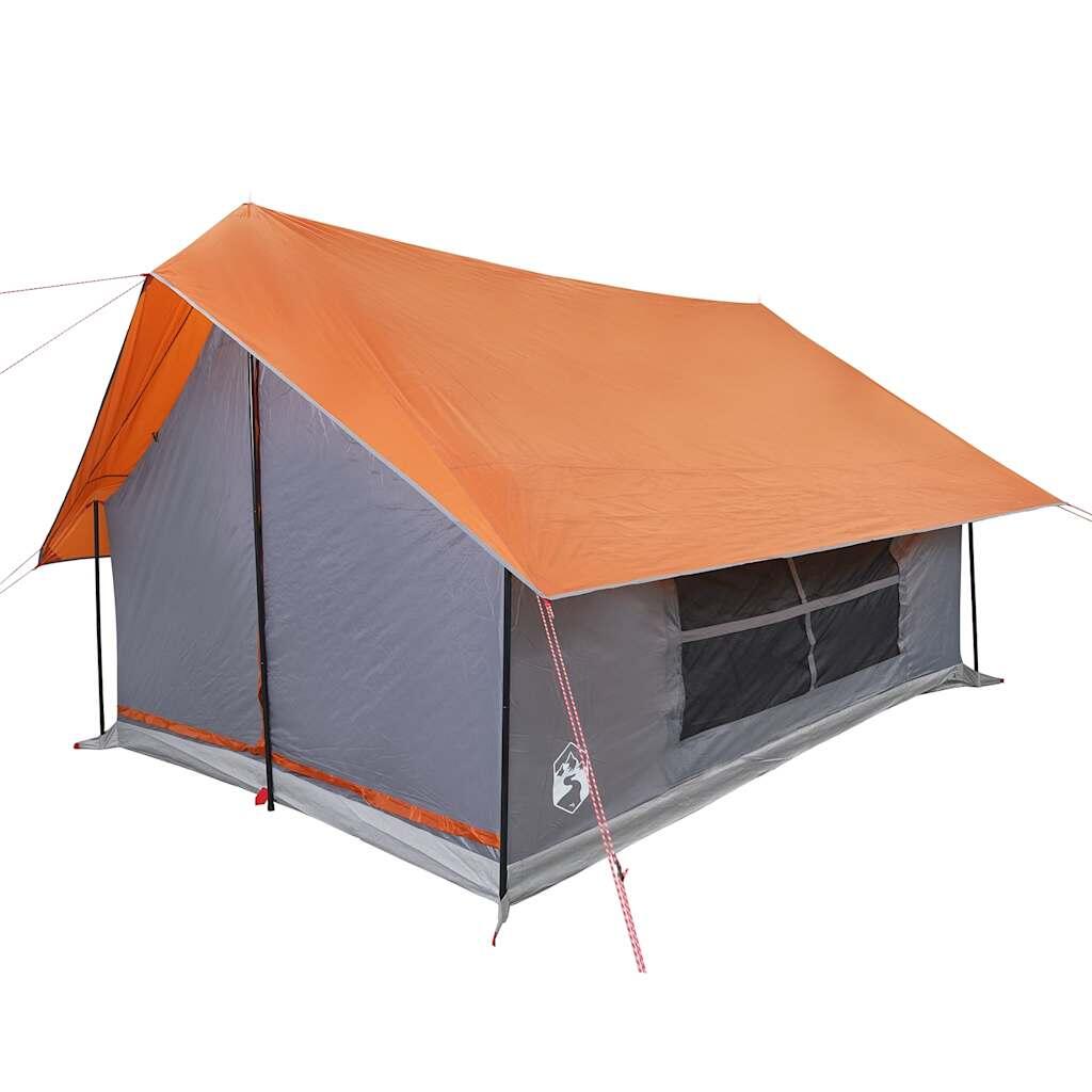 Vidaxl Tienda de 5 Personas Impermeable en Gris y Naranja 5/7