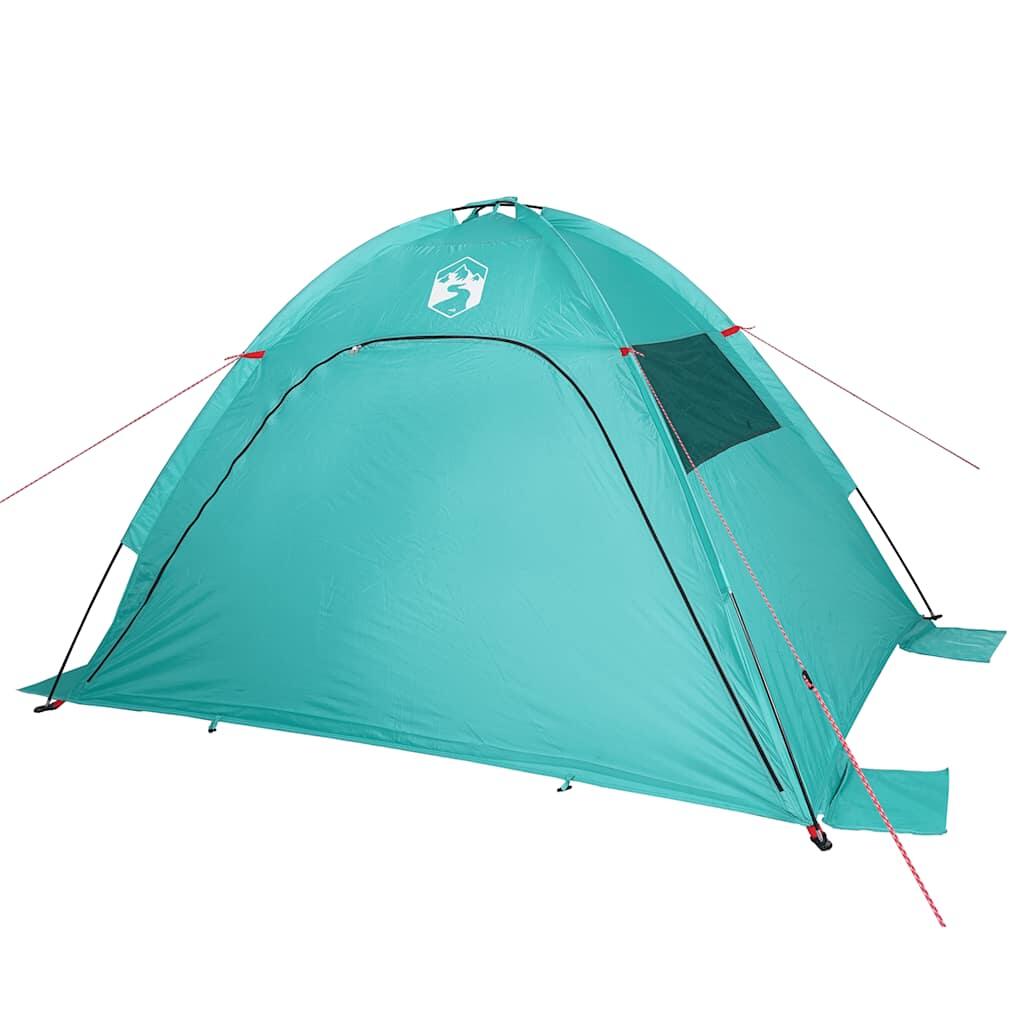 Tente de plage VidaXL imperméable vert marin 5/7