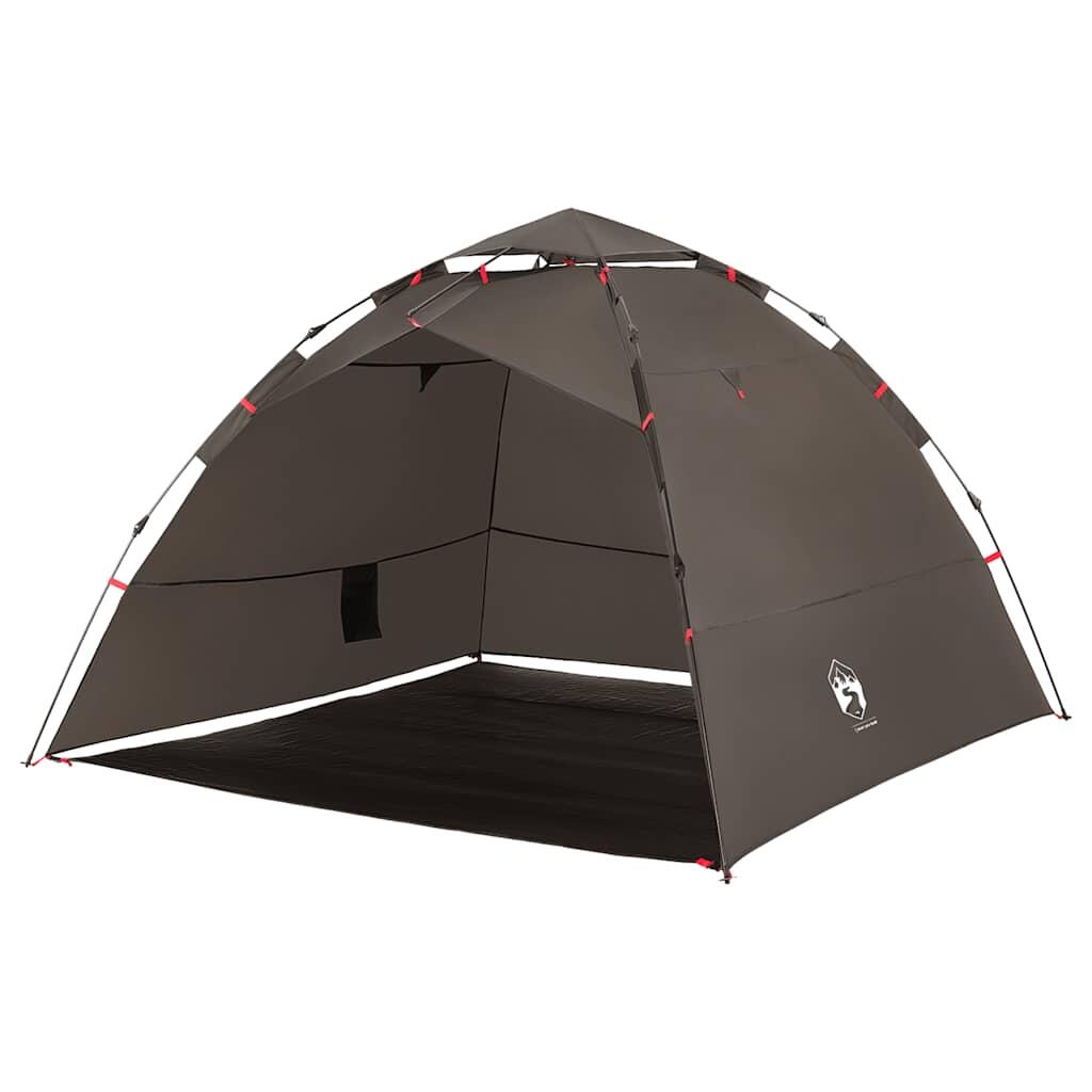 VidaXL Tente 4 Personnes à Montée Rapide en Marron 4/7