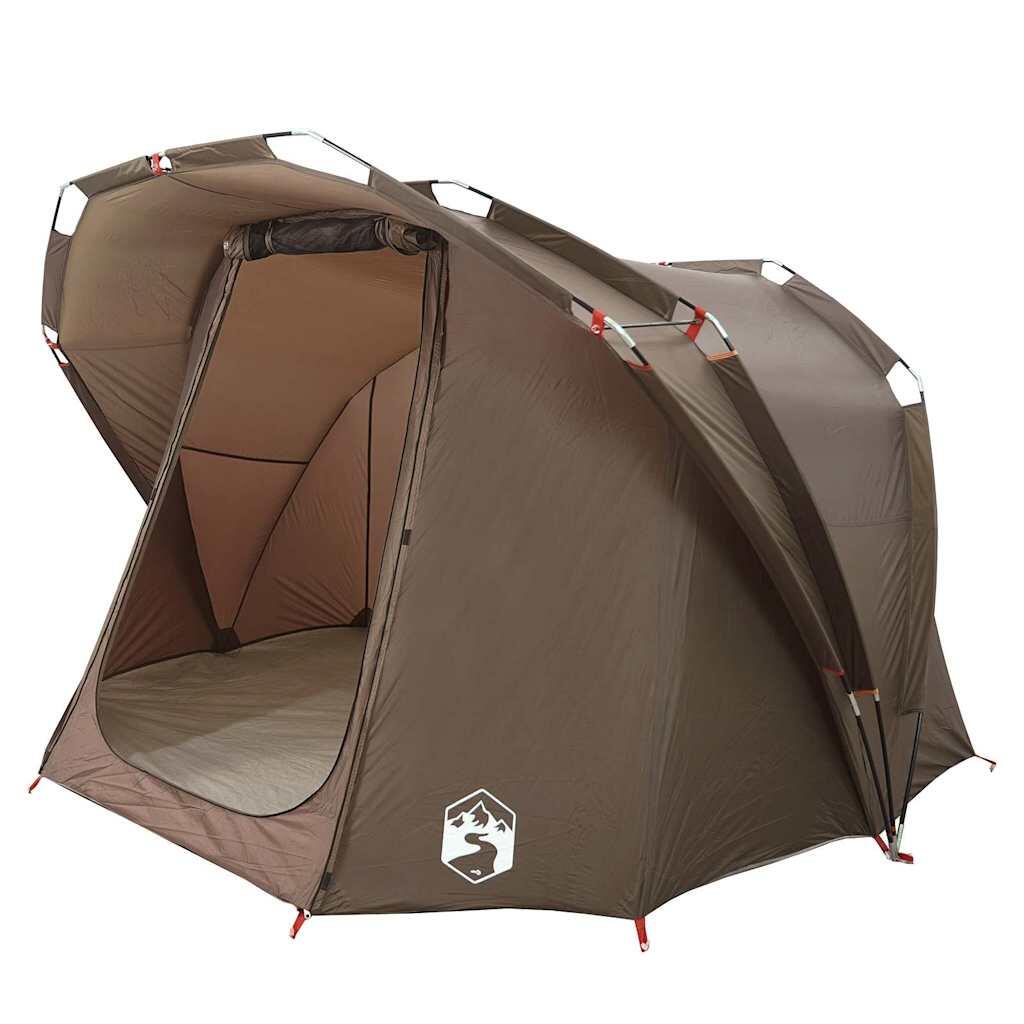Tenda da pesca impermeabile VidaXL 4 persone marrone 4/7