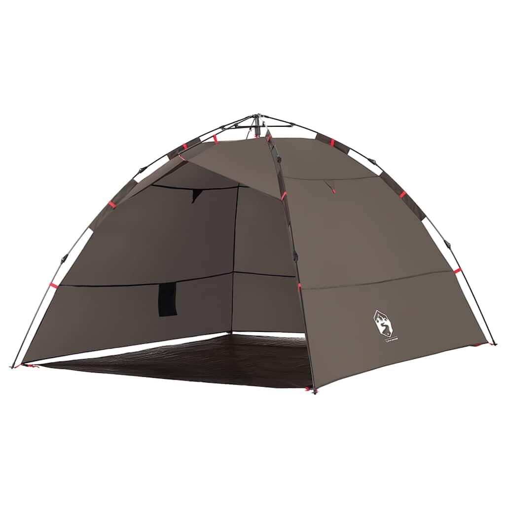 VidaXL Tente 4 Personnes à Montée Rapide en Marron 5/7