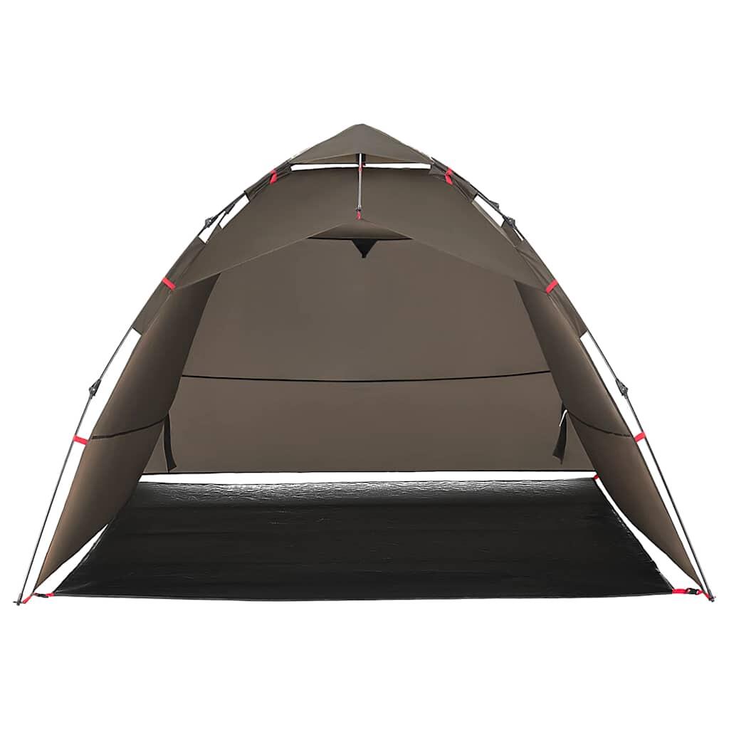 VidaXL Tente 4 Personnes à Montée Rapide en Marron 6/7