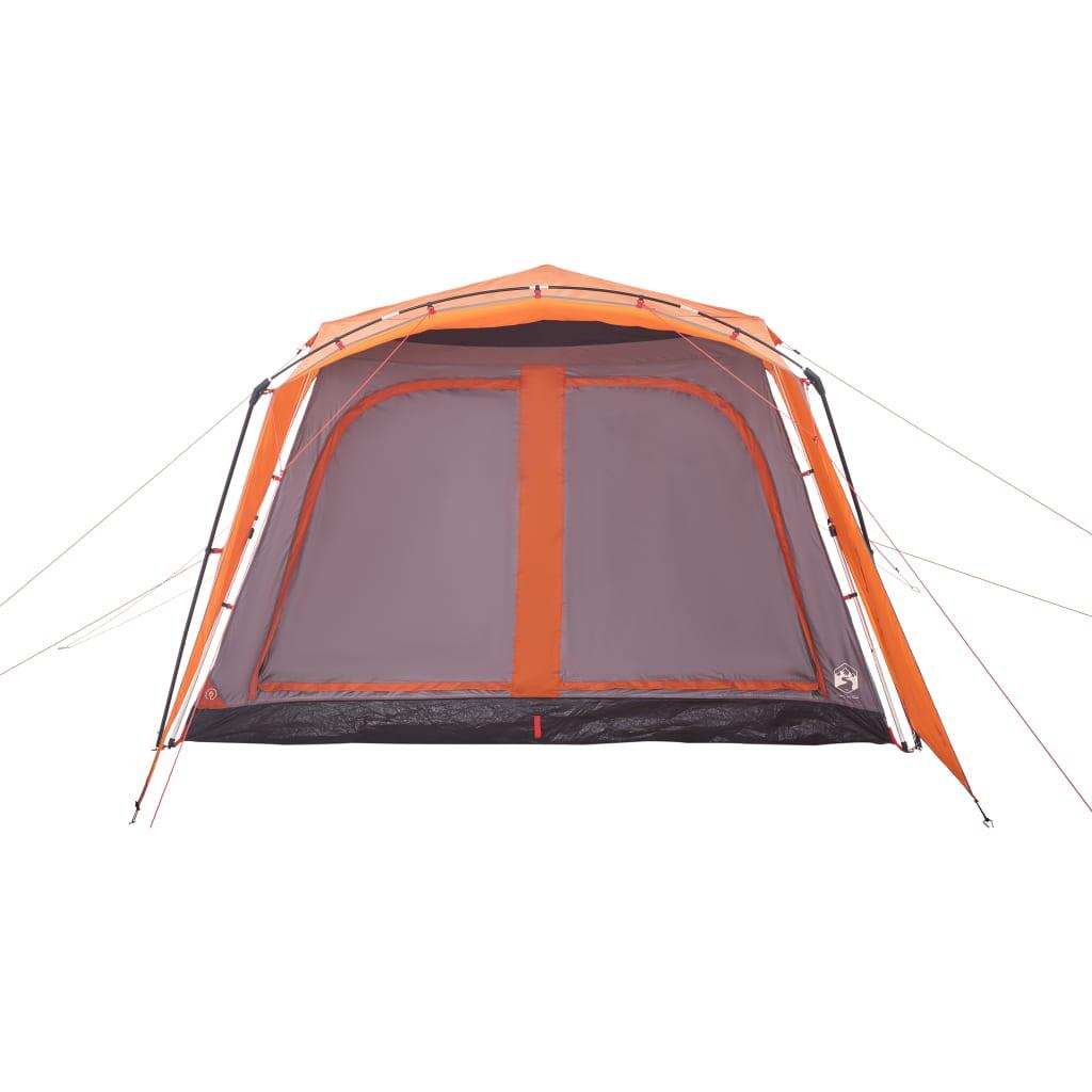 VidaXL Familienzelt 9 Personen mit Vordach Grau/Orange 5/7