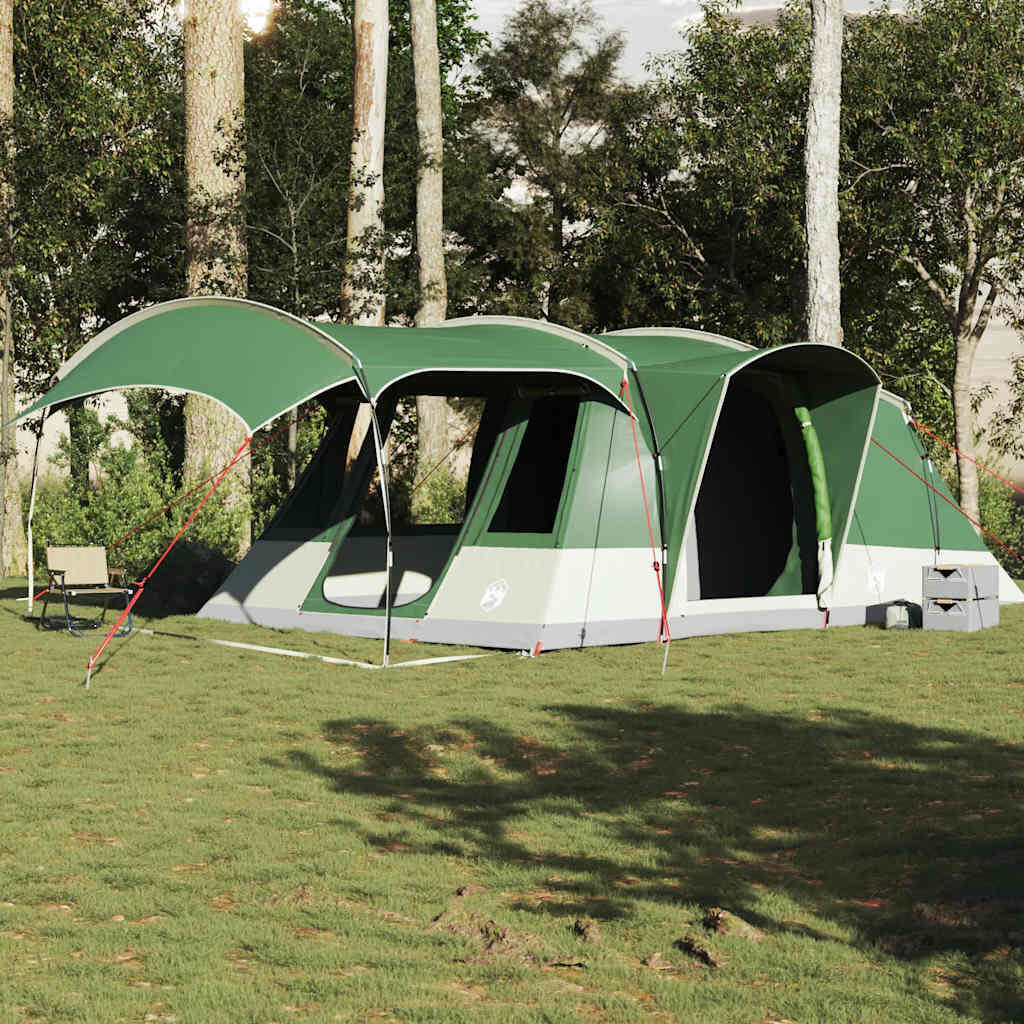 Tenda tunnel impermeabile VidaXL 5 posti con veranda e porta elettrica 4/7