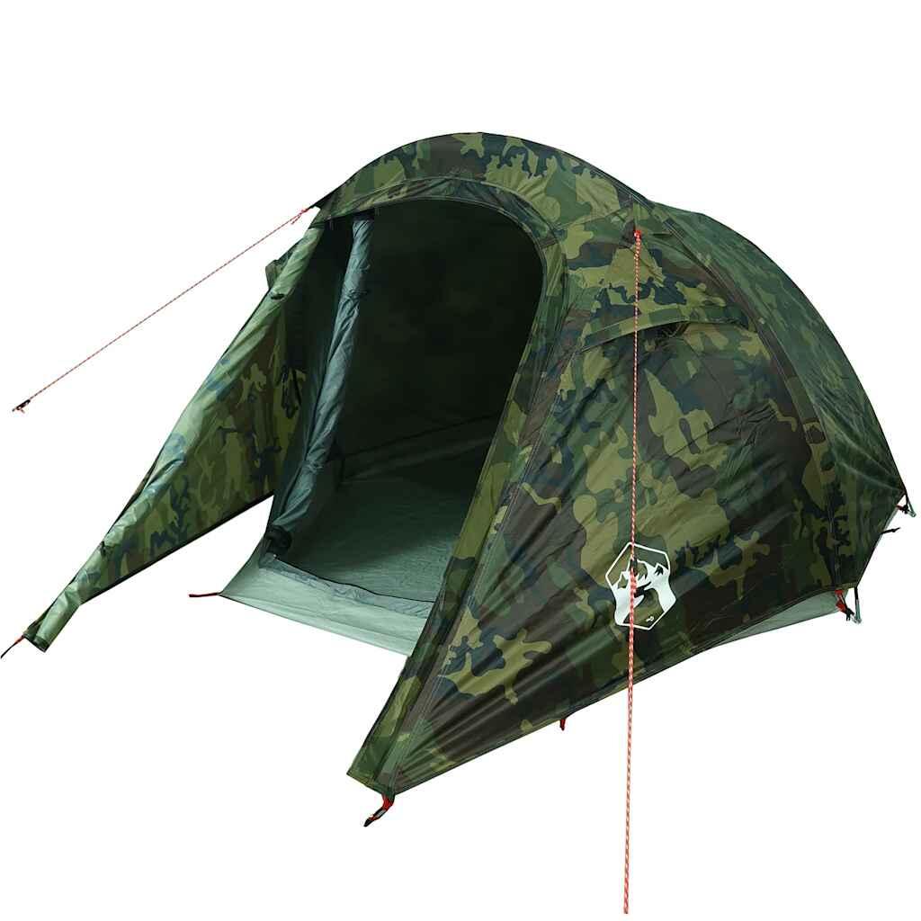 Tenda a tunnel VidaXL mimetica impermeabile per 2 persone 4/7