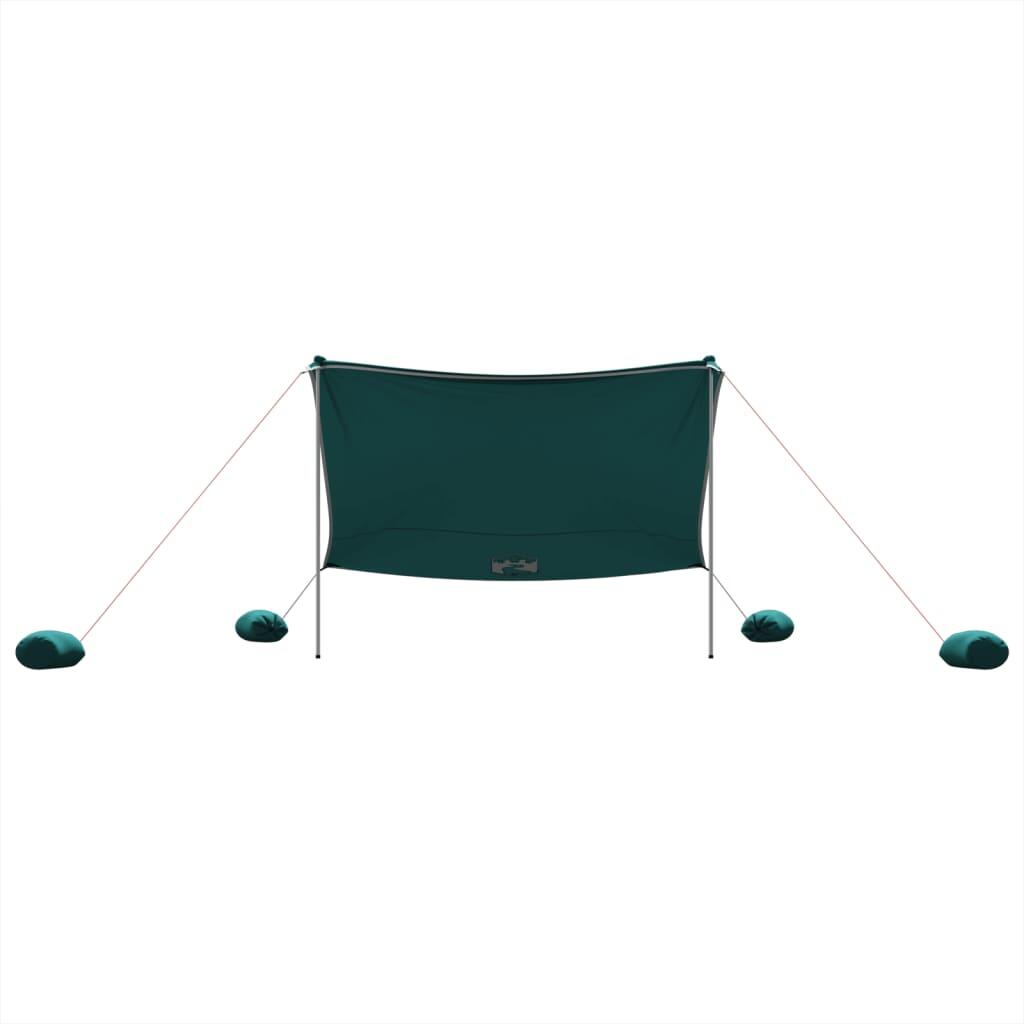Vidaxl Strandzelt mit Sandankern 304x300 cm Grün 4/7