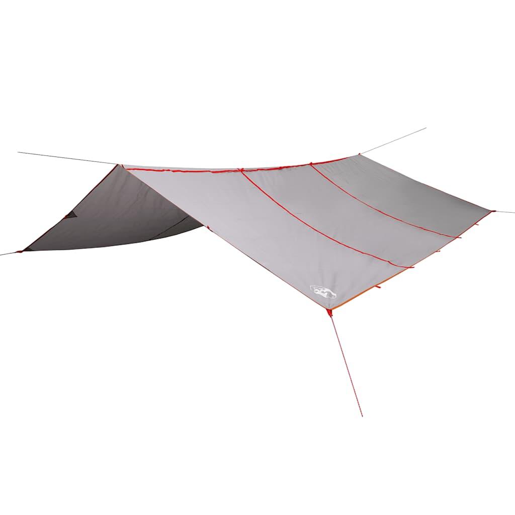 VidaXL Auvent de camping étanche 420 x 440 cm gris et orange 2/7