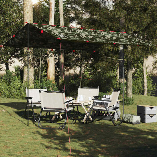 Vidaxl Camping Baldachin 366x306 cm wasserdicht in Tarnfarbe