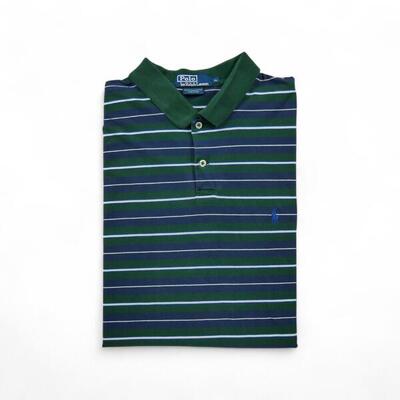 Tweedehands - korte mouw heren polo donkerblauw - goede staat