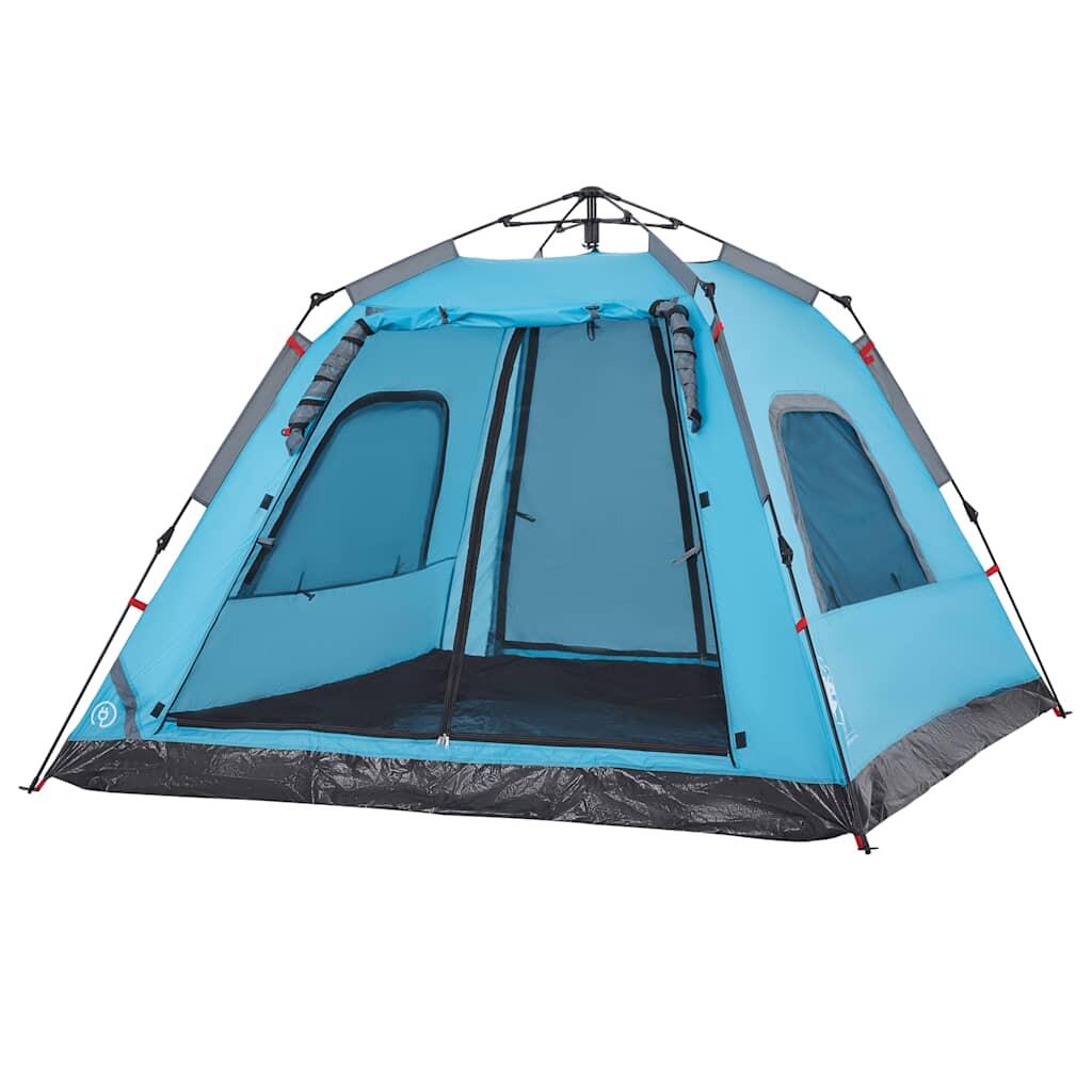 VidaXL Kuppelzelt 5 Personen Schnellverschluss wasserdicht blau 5/7