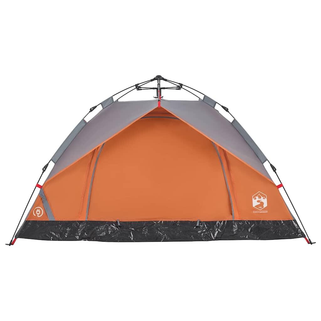 Tente Dôme VidaXL 3 Personnes - Gris et Orange 5/7