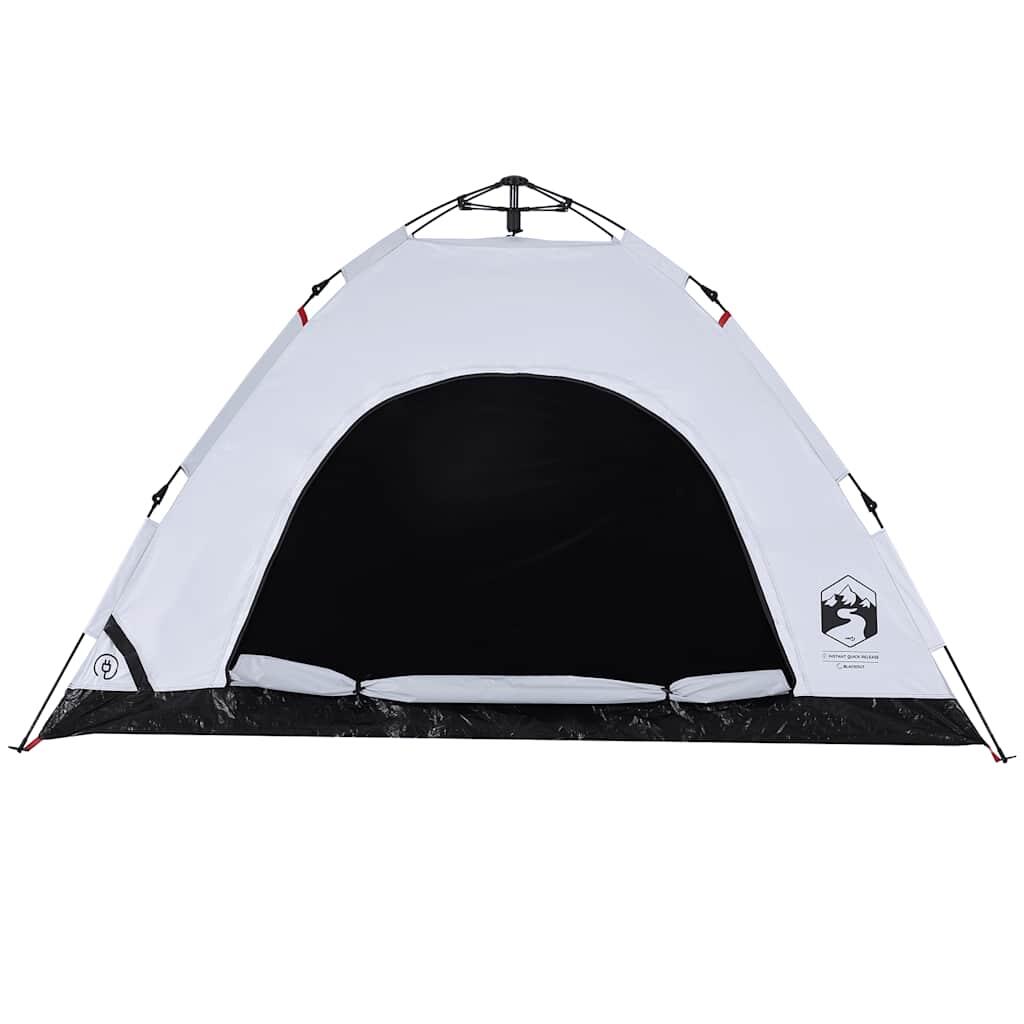 Tente VidaXL 4 places tissu occultant, ouverture rapide, blanche 6/7