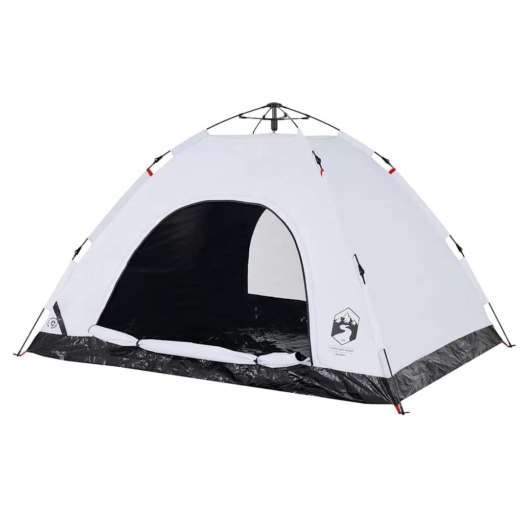 Tente VidaXL 4 places tissu occultant, ouverture rapide, blanche 5/7