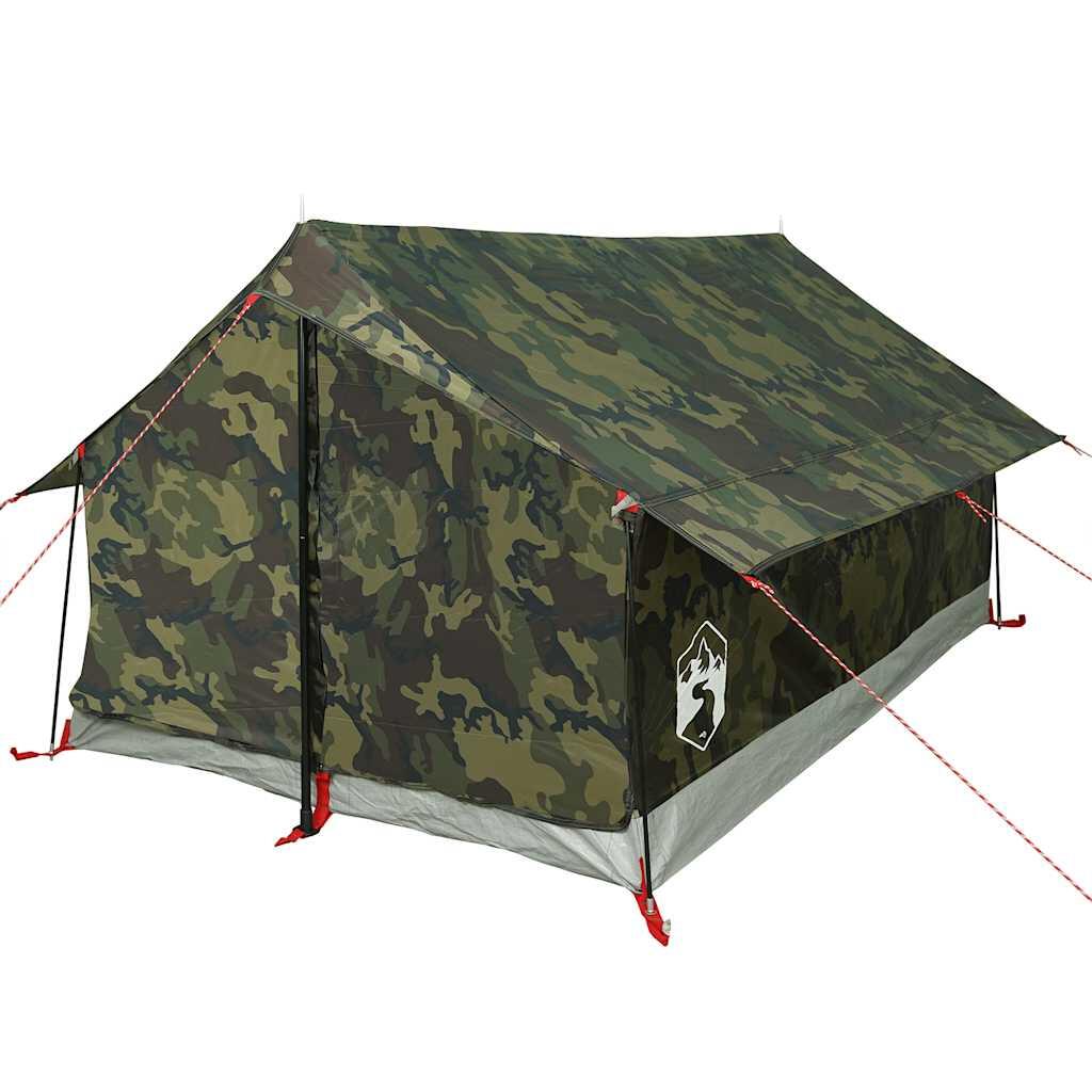 Tenda VidaXL impermeabile per 2 persone camouflage 5/7