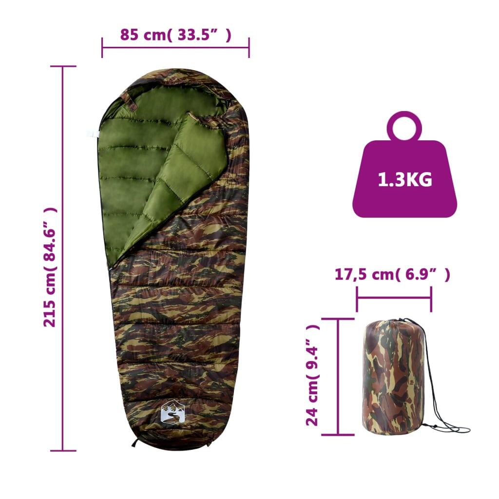 Saco de dormir tipo momia de camping para adultos 3 estaciones 5/6